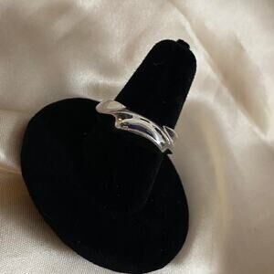 Vintage s925 Sterling silver Ocean Waves unique design ring